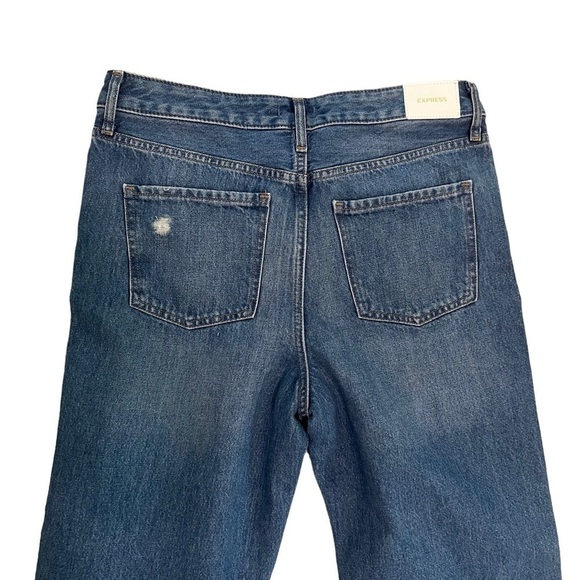 Express 90s Ankle Boot Frayed Raw Hem Mid Rise Size 8 Regular - Picture 5 of 10